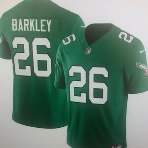 26 Saquon Barkley Green Stitched Jersey Vapor